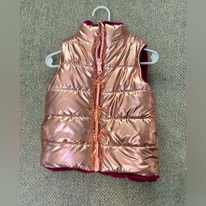 Rose Gold Metalic Puffer Vest